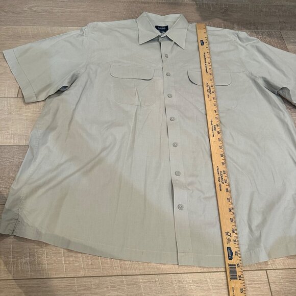 Harbor Bay Gray Casual Button Down Shirt - Picture 2 of 7